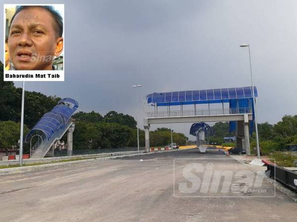 Tinjauan di lokasi berlakunya kejadian melibatkan jejantas runtuh setelah dilanggar lori malam tadi.