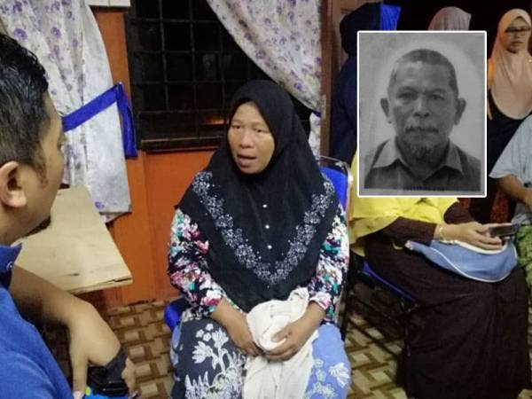 Milah Che Pi ketika ditemui di pusat penempatan sementara malam tadi sejurus selepas kejadian itu.
Gambar kecil: Hanudin Bahazim