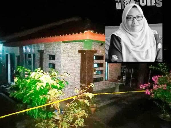Seorang guru wanita ditemukan mati dipercayai dibunuh di rumahnya dekat Kampung Banggol, Jeneri, Sik. Gambar kecil; Fauziah