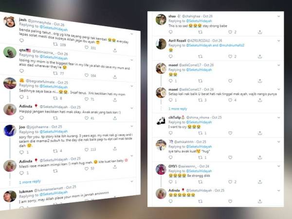 Antara komen netizen yang simpati atas apa yang menimpa Nurul Hidayah.