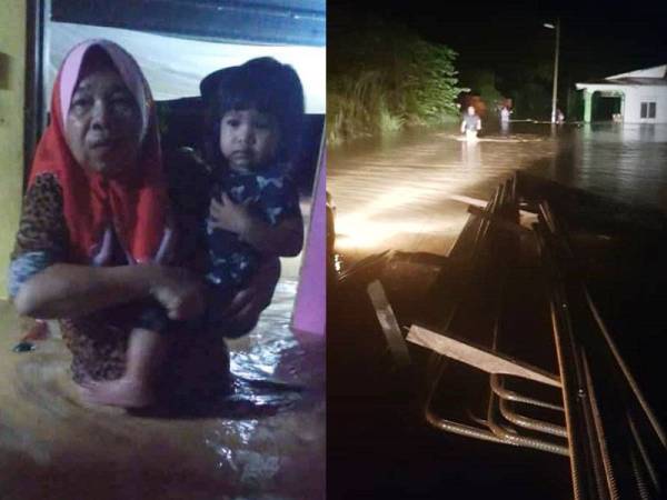 Norizan tidak sempat menyelamatkan harta benda apabila sekelip mata sahaja rumahnya dinaiki air. Lebih 10 buah rumah di Kampung Tanah Putih dan Kampung Lepan Jaya, di sini ditenggelami air akibat banjir kilat