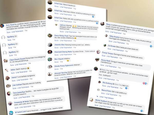 Antara reaksi netizen yang bersedih dengan pemergian Lina yang meninggalkan dua anak yang masih kecil.