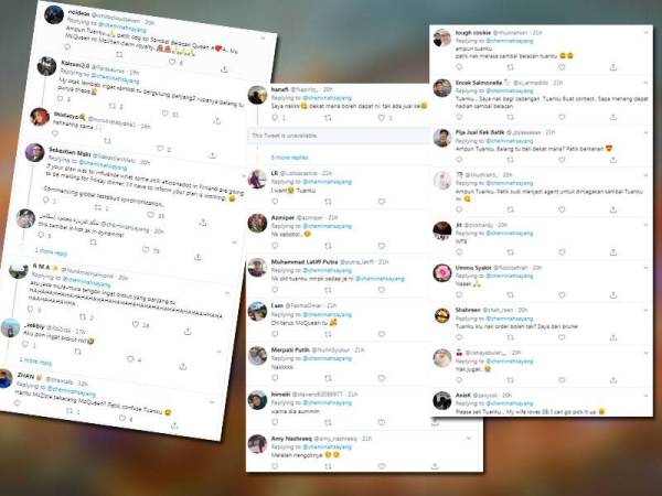 Antara reaksi netizen yang terliur melihat keenakan sambal belacan hasil air tangan Raja Permaisuri Agong.