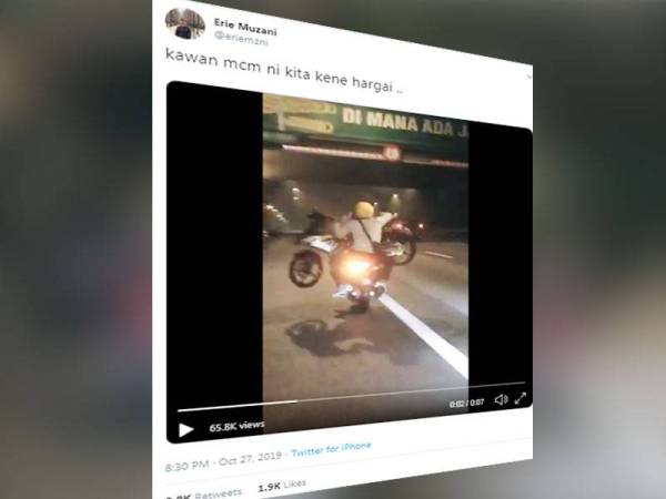 Hantaran yang dimuat naik oleh Tengku Muhd Erie kini tular di media sosial.