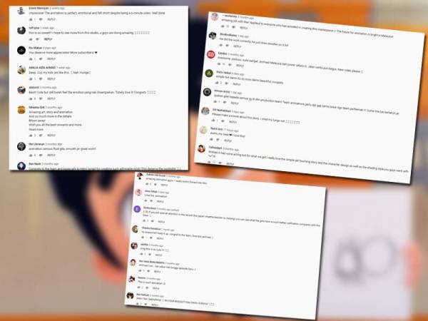 Antara reaksi netizen yang kagum dengan animasi pendek bertajuk Kring.