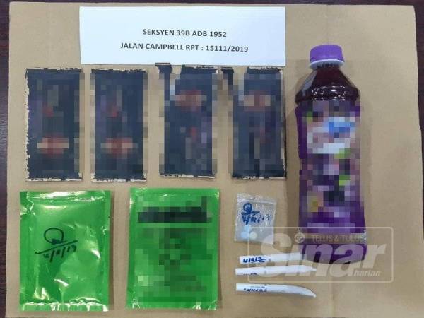 Antara dadah yang dirampas dalam serbuan di Taman Bukit Kaya Isnin lalu.