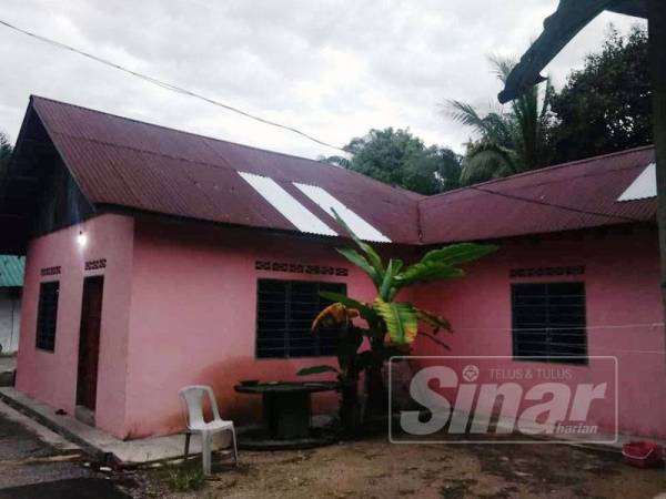 Keadaan pusat tahfiz yang menempatkan empat pelajar termasuk mangsa.