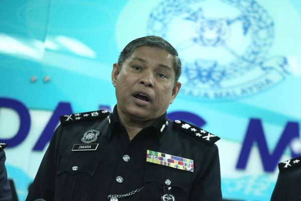 Mohd Zakaria bercakap pada sidang media berkaitan dengan OPS Waran Tangkap 2019 di Kuala Lumpur tadi.FOTO:ZAHID IZZANI