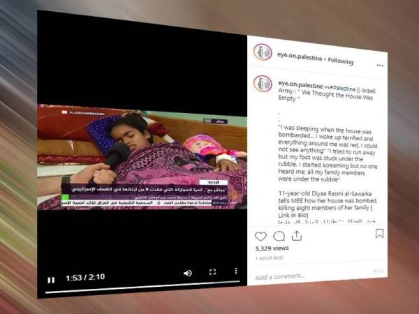 Perkongsian oleh Eye On Malaysia di Instagram kini tular di media sosial yang kini meraih 5,329 tontonan