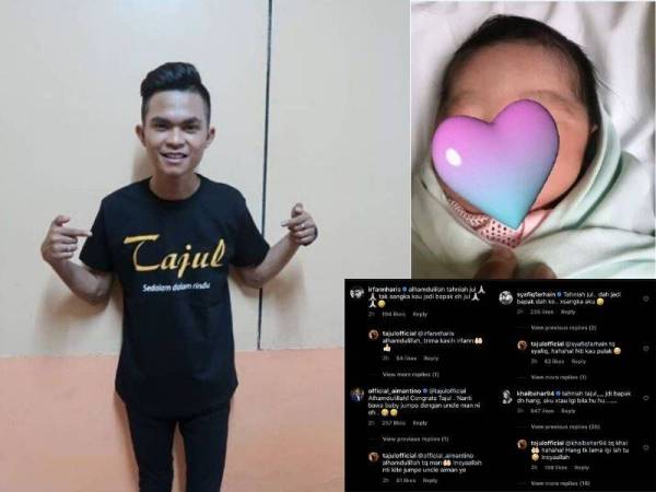 Tajul teruja bergelar bapa. - FOTO: Instagram Tajul