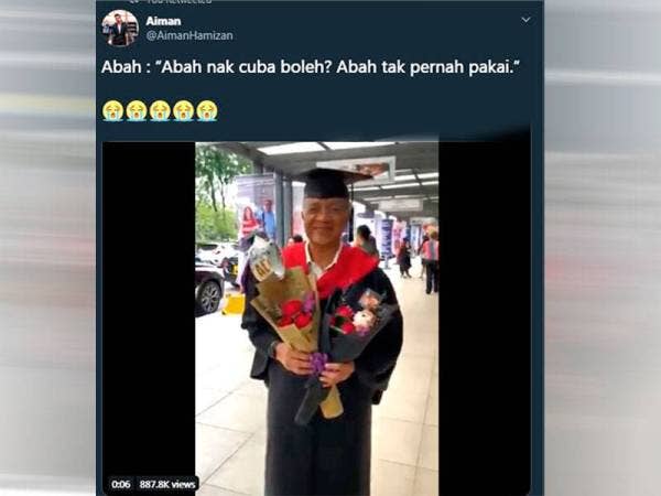Paparan Twitter Aiman Hamizan tular di laman sosial.