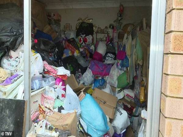 Keadaan rumah wanita itu di Canley Vale, Sdyney barat, Australia.