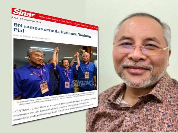 Laporan Sinar Harian 16 November lalu. Gambar kanan: Khir Toyo