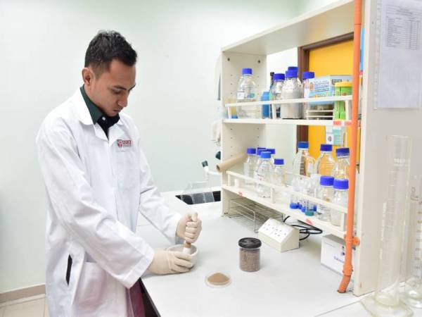 PENYELIDIKAN Muhammad Farhan bersama pasukannya mampu meningkatkan lebih 1,000 kali ganda bakteria probiotik untuk kelangsungan pertumbuhan ternakan akuatik.