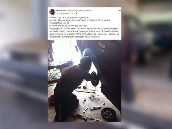 Luahan Pak Busu tular di laman sosial.