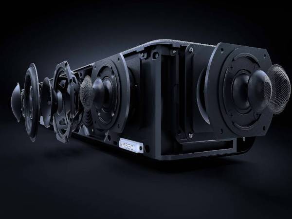 AMBEO Soundbar menampilkan ciri penentukuran bilik termaju menggunakan teknologi maya terkini dan dibangunkan bersama Fraunhofer.