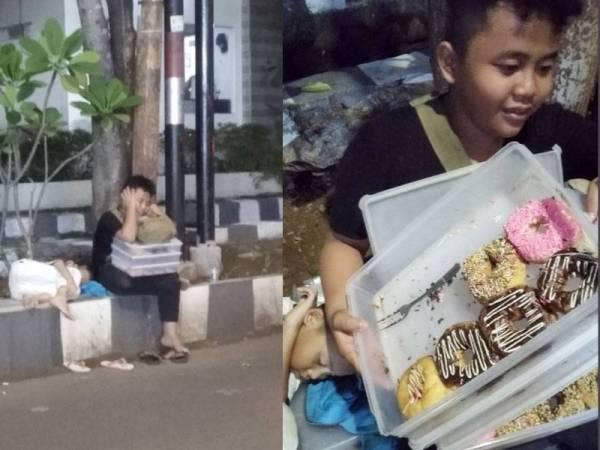 Seorang kanak-kanak yang sanggup menjual donut demi membantu keluarganya menambah pendapatan seharian disebabkan kesusahan hidupnya yang dialaminya mengundang kesedihan di kalangan netizen.
