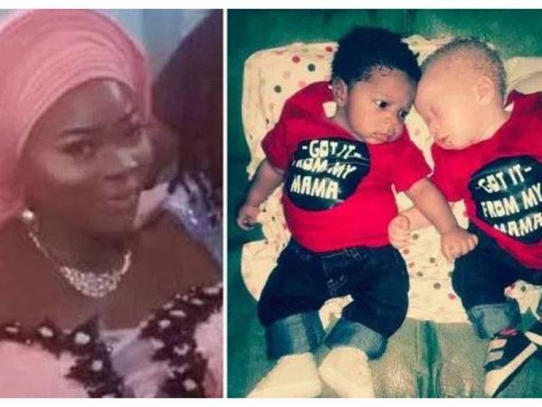 Stacy bersama pasangan kembar unik menjadi tumpuan orang ramai. - Foto SWNS