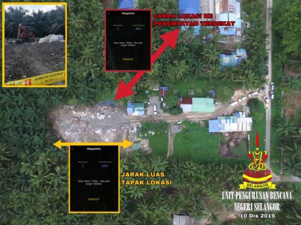 Pelan lokasi kejadian.