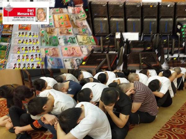 40 geng penyangak dari China berjaya diberkas setelah pihak imigresen menyerbu sarang mereka di sebuah banglo di Ipoh kelmarin.