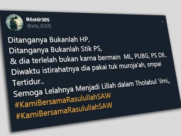 Paparan Twitter tular di laman sosial.