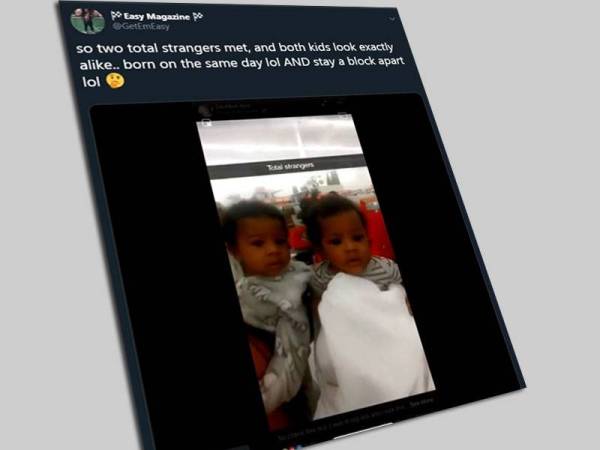 Wajah bayi seiras tular di laman sosial.