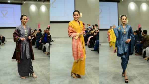 SELAIN busana tradisional, songket juga ideal dihasilkan dres dan peplum bertatah perincian minimalis.