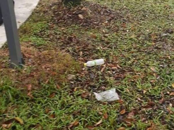 Sampah yang dilihat dibuang di kawasan taman. Foto: Facebook Noor Fazlina Rosley