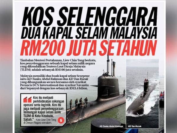 Muka hadapan Sinar Harian hari ini.