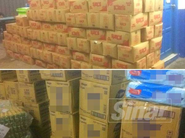 Minyak masak dan lampin pakai buang yang dirampas PGA Batalion 7.