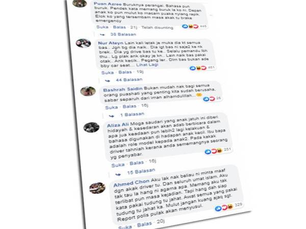 Antara reaksi netizen yang meluahkan rasa kagum dengan kesabaran yang ada pada pemandu bas tersebut yang tetap tenang dan tidak membalas semula segala makian yang dilemparkan.