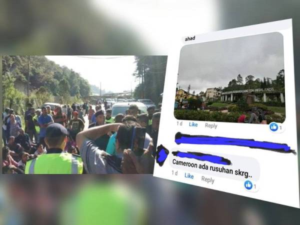 Dakwaan mengatakan berlaku rusuhan di Cameron Highlands tular di laman sosial.