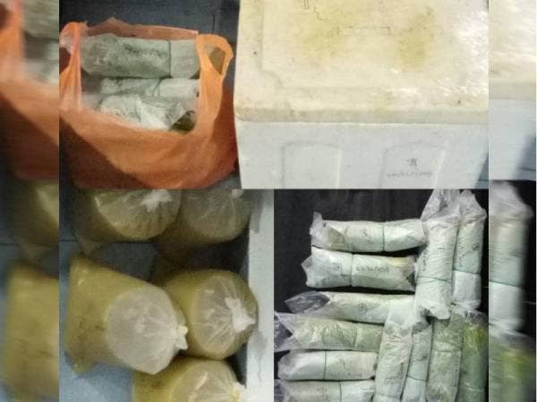 Air dan daun ketum yang dirampas.