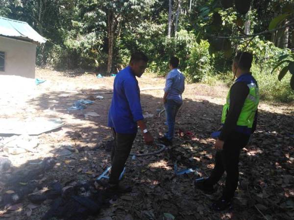 Polis menerima aduan orang awam pada jam 5 pagi sebelum memaklumkan Jabatan Perhilitan Perak. - Foto ihsan polis