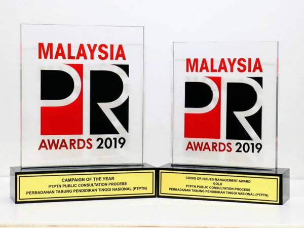 PTPTN menerima dua anugerah sempena Malaysia PR Awards 2019.