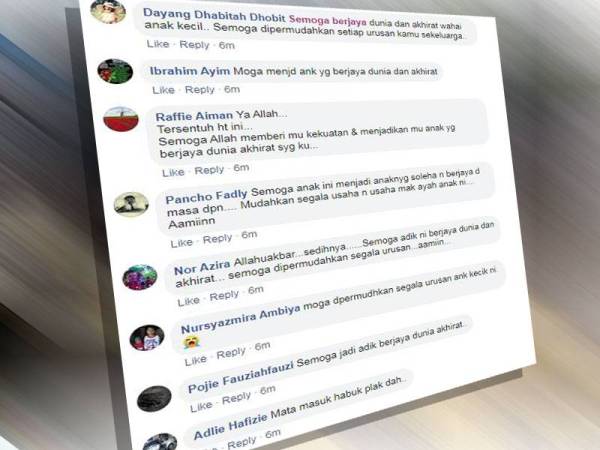 Luahan netizen yang tersentuh dengan semangat murid berkenaan.