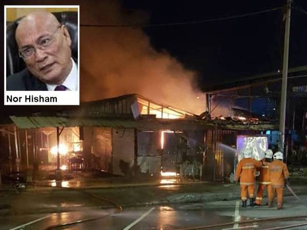 Pasar Sentul yang terbakar malam tadi.