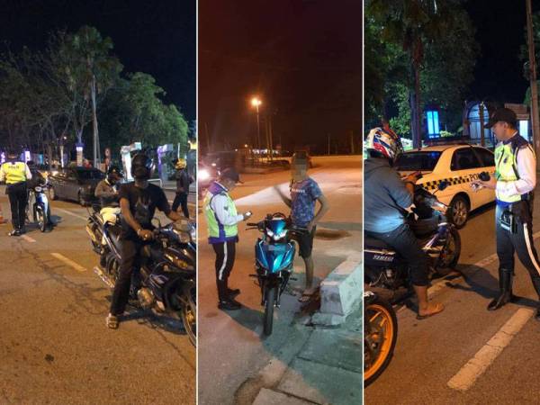 Op Ambang Tahun Baru yang dijalankan sepasukan Bahagian Siasatan dan Penguatkuasaan Trafik (BSPT) Ibu Pejabat Polis Daerah (IPD) Kuala Langat di sekitar Banting malam tadi.