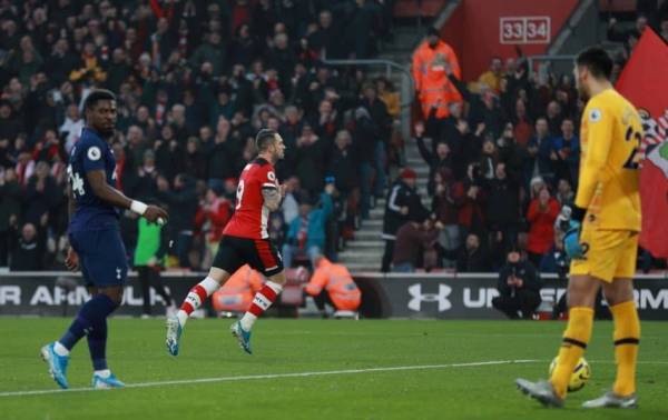 Gol Ings memastikan The Saints meraih tiga mata selepas menewaskan Tottenham di Stadium St Mary's. Foto: Premier League