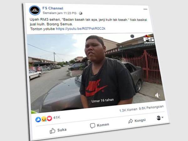 Perkongsian video oleh FS Channel itu kini tular di media sosial yang meraih melebihi 1 juta tontonan