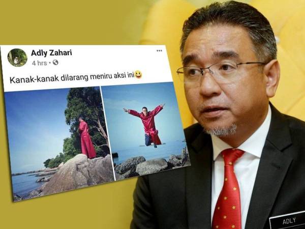 Dua keping yang dimuat naik Adly ke laman sosial, Facebook miliknya.