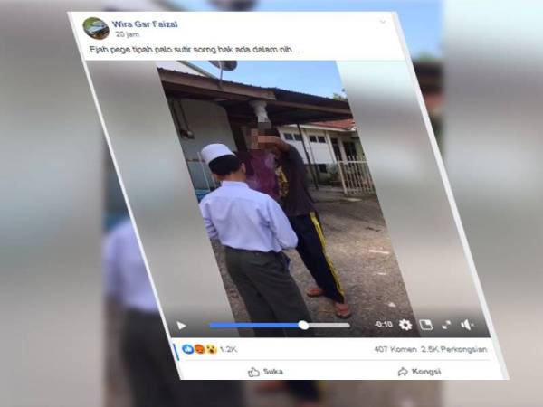 Perkongsian video yang berdurasi 30 saat itu kini tular di media sosial yang kini meraih 10,000 tontonan dan 2,500 warganet telah berkongsi kisah tersebut.