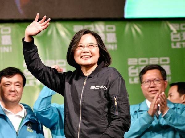 Ing-Wen mengekalkan jawatannya sebagai Presiden Taiwan untuk penggal kedua. - Foto AFP