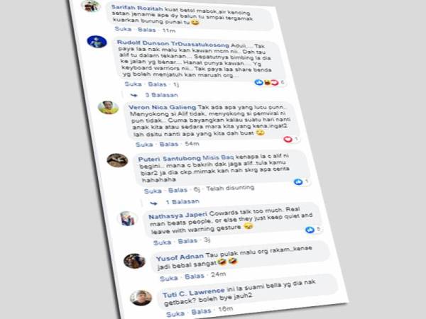 Rata-rata netizen meluahkan rasa kesal terhadap perlakuan lucah yang dilakukan oleh selebriti tersebut dan mengharapkan agar Aliff diambil tindakam undang-undang oleh kerajaan Singapura.