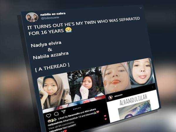 Paparan Twitter Azzahra tular di laman sosial.