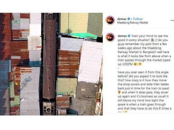 Demas Rusli berkongsi video itu di Instagramnya sebelum tular di laman sosial.