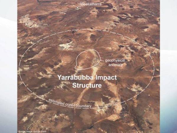 Hakisan sejak berbilion tahun lalu menyebabkan kawah tersebut tidak dapat dilihat dengan mata kasar dan saintis perlu memetakan impak pada kawasan medan magnet untuk mengesahkan diameter berukuran 70 kilometer terbabit. - Foto Agensi