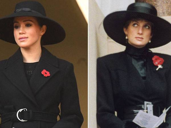 Meghan (kiri) dan mendiang Puteri Diana merupakan dua wanita penting dalam hidup Putera Harry dan keduanya dikatakan mempunyai banyak persamaan.