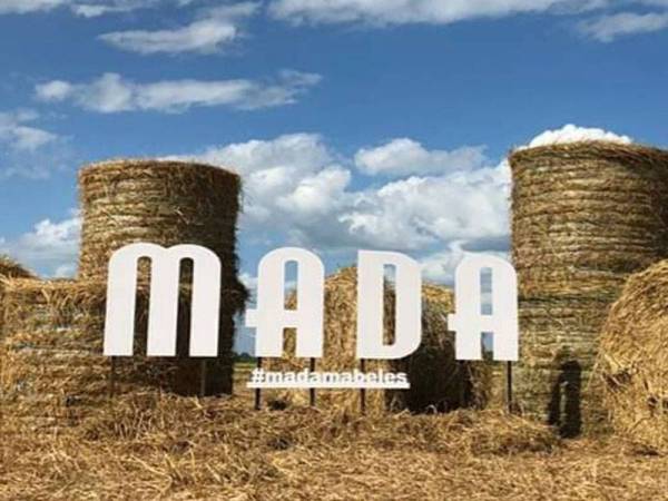 Gulungan jerami yang menjadi tarikan orang ramai di Kampung Ulu Sedaka, Yan.