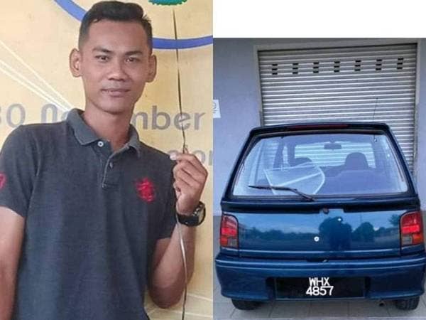 Wahyu (kiri) yang menghilangkan diri dari rumah keluarganya di Kampung Assam Jawa sejak Selasa lalu.